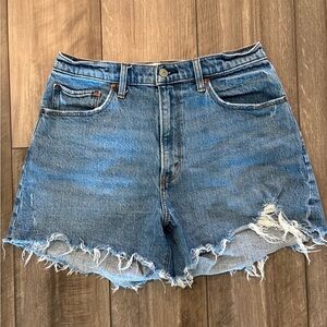 Abercrombie & Fitch Curve Love Jean Shorts High-Waisted